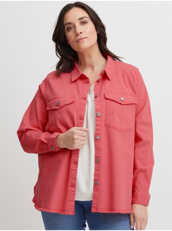 Fransa Pink women's denim shirt jacket Fransa - Ladies