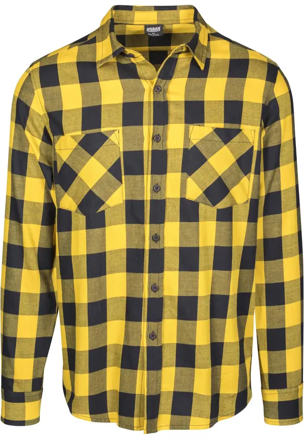 Urban Classics Plaid flannel shirt blk/honey
