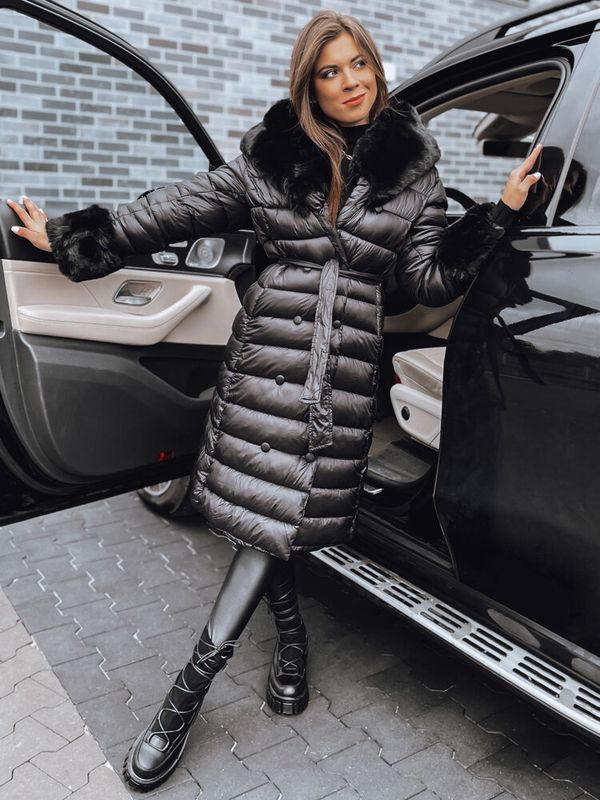 DStreet Płaszcz zimowy damski pikowany HORIZON czarny Dstreet