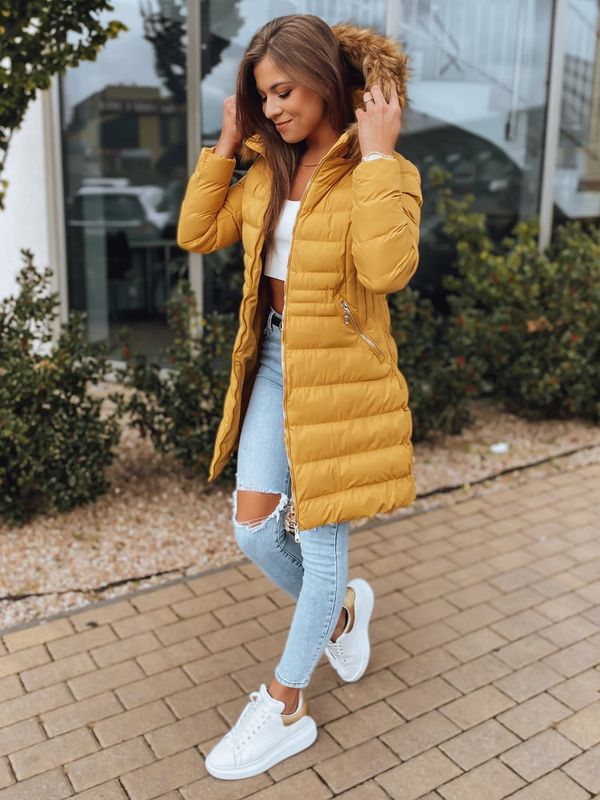 DStreet Płaszcz/kurtka damska TERIS żółta Dstreet