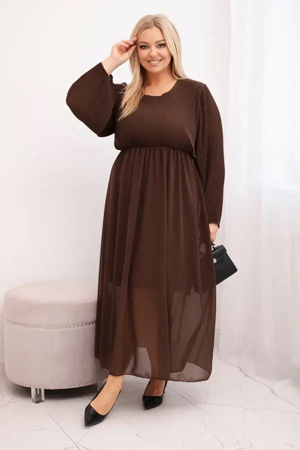 Kesi Włoski Плисирана рокля с голям размер Kesi Włoski