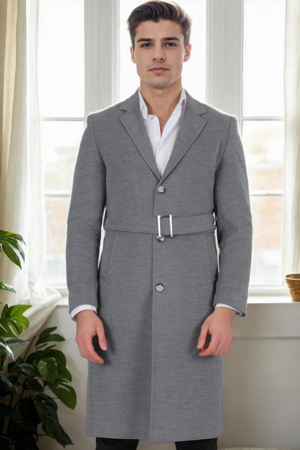 dewberry PLT8400 DEWBERRY MEN'S COAT-GREY-2