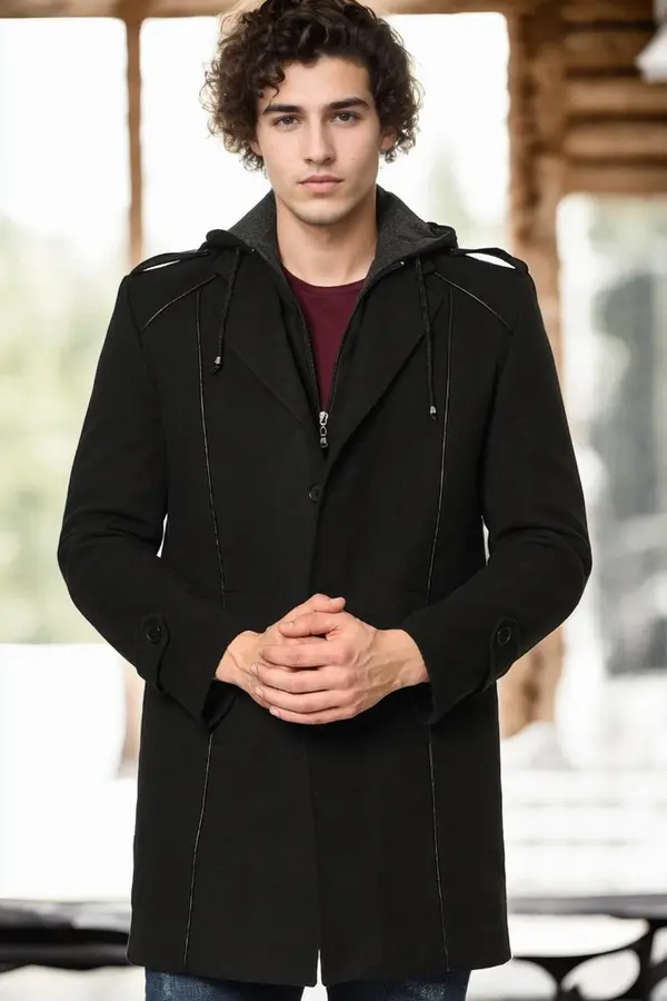 dewberry PLT9334 DEWBERRY MEN'S COAT-BLACK