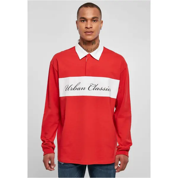Urban Classics Plus Size Long Sleeve Rugby
