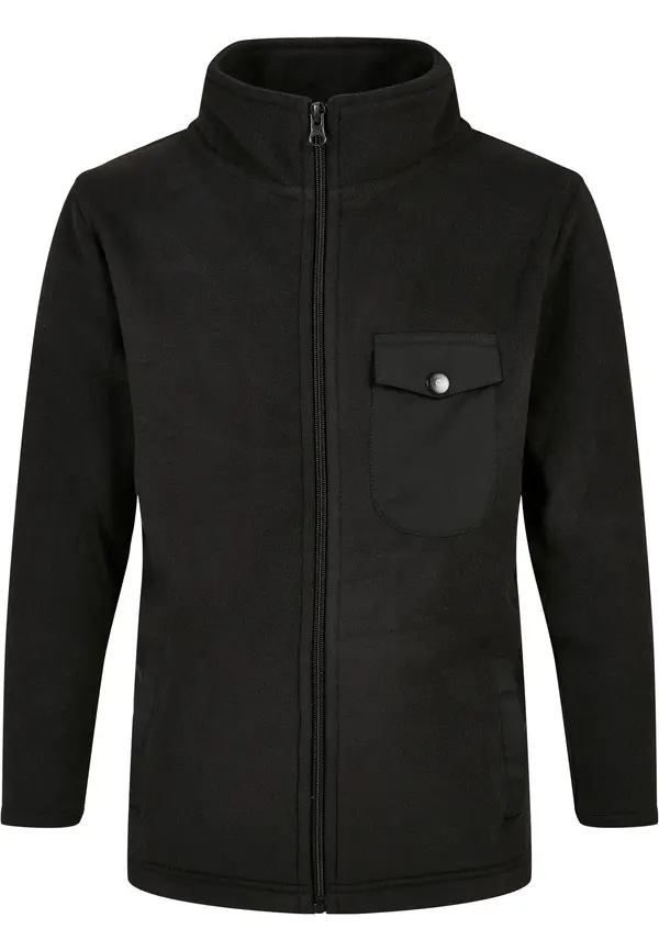 Urban Classics Polar Fleece Track Jacket for Boys Black