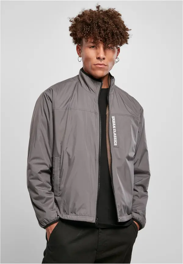 Urban Classics Polar Reversible Jacket Fleece darkkhaki/asphalt