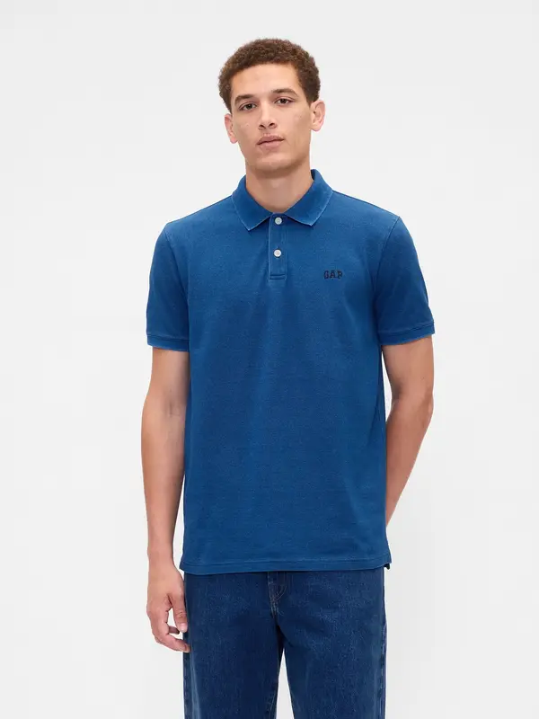 GAP Поло тениска GAP Piqué