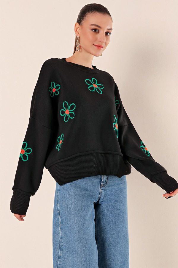 Bigdart Пончо пуловер Bigdart Oversize - черен