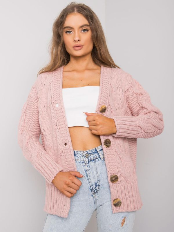 Fashionhunters Прашен розов пуловер с копчета от Louissine RUE PARIS