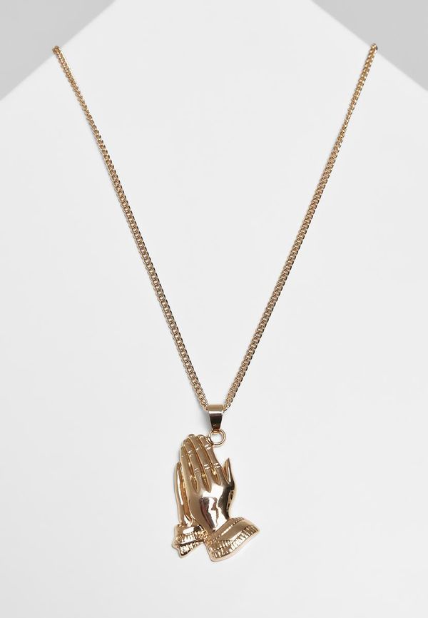 Urban Classics Accessoires Pray Hands Necklace - Gold Color
