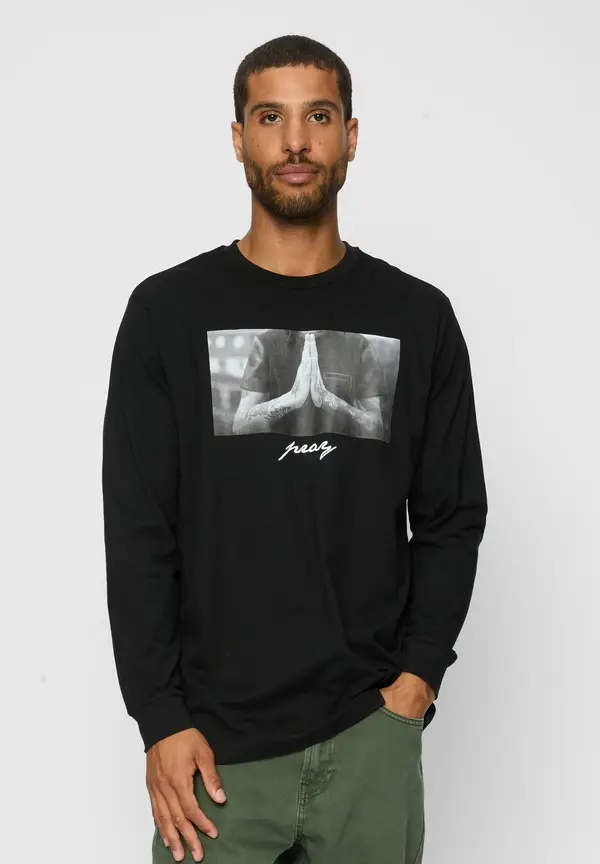 Mister Tee Pray Longsleeve black