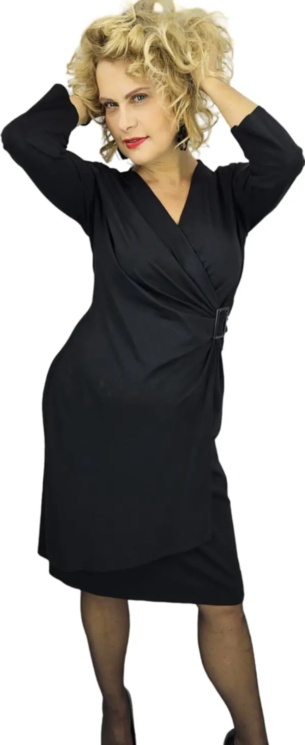 Pri Pri Elegant midi dress stylish with buckle pencil neckline YASMIN