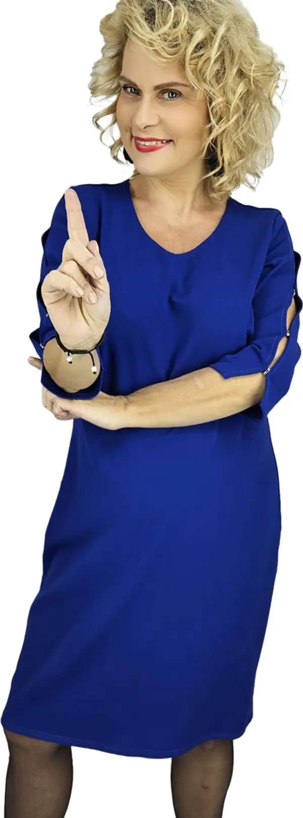 Pri Pri Elegant midi pencil dress with decorative sleeves LIDIA