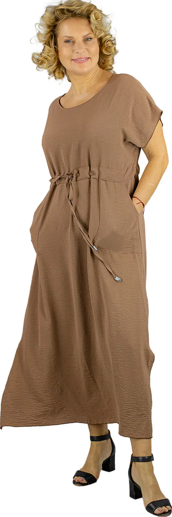 Pri Pri Long maxi dress with waist tie "Summer Elegance"