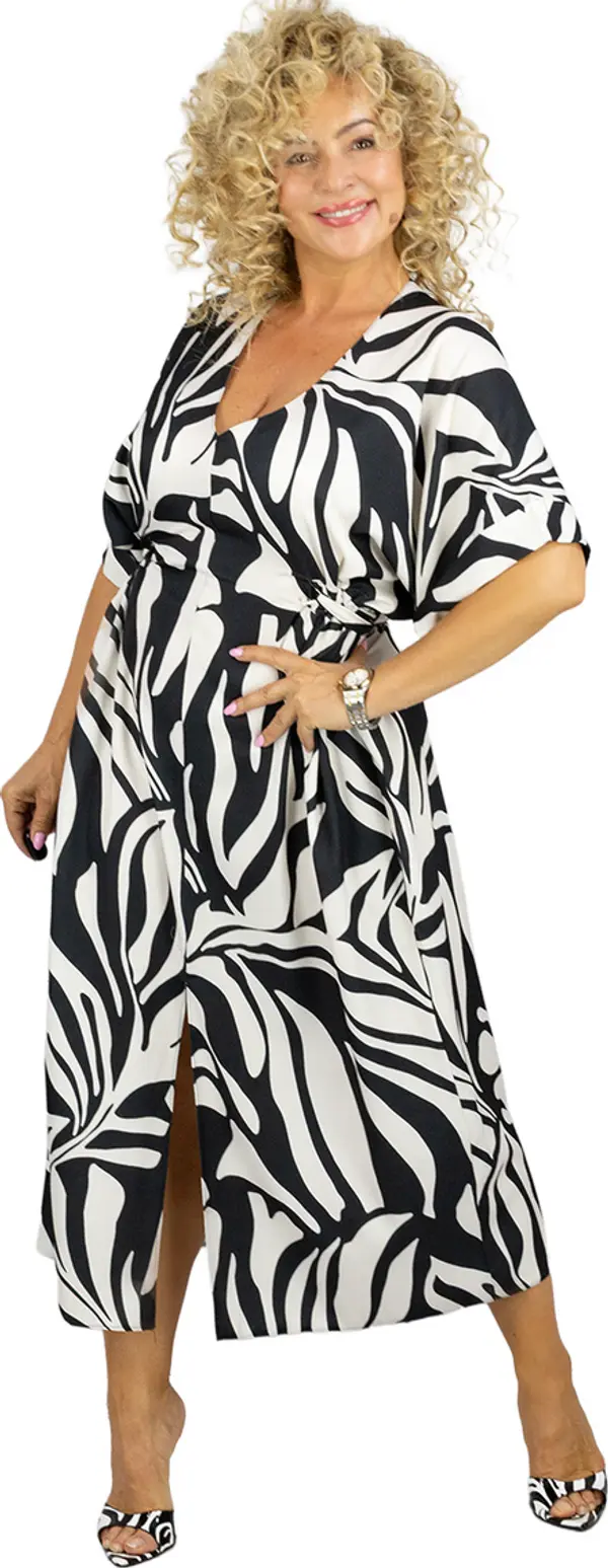 Pri Pri Oversize dress with belt and V neckline SAFARI DREAM