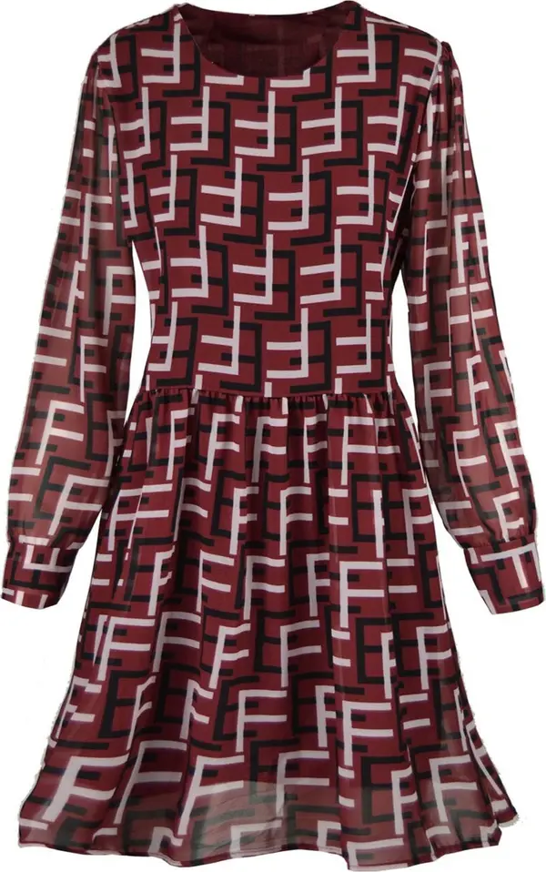 Pri Pri Subtle dress with a geometric pattern