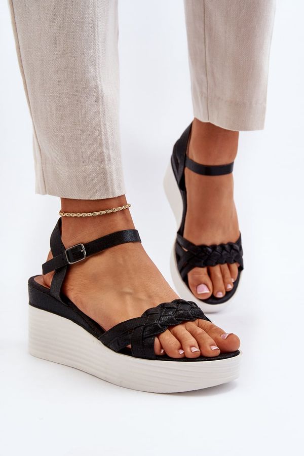 PS1 PS1 Черни сандали на клин Esinna