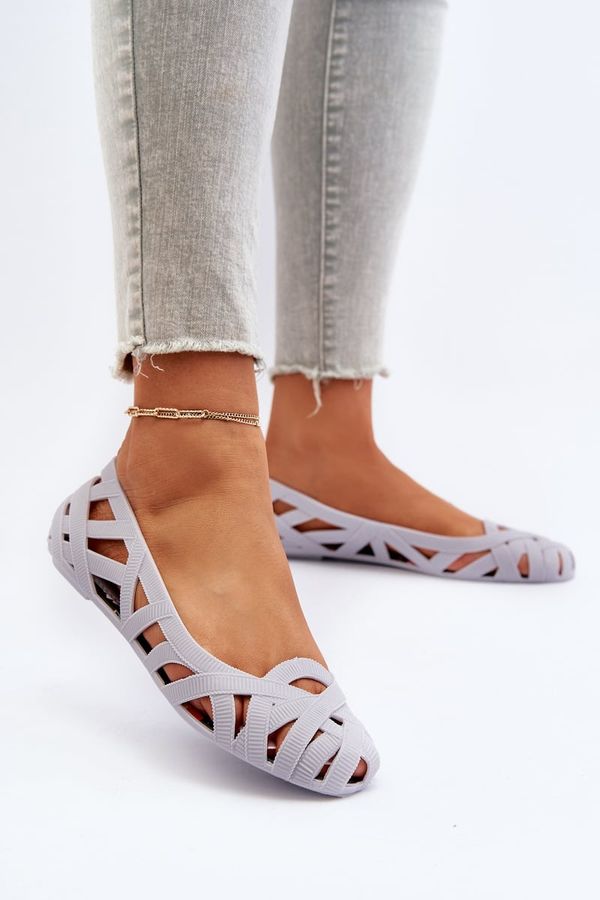 PS1 PS1 Дамски гумени обувки тип балерина Сиво Salam