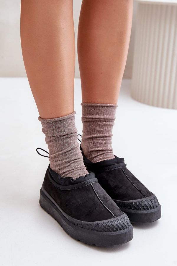 PS1 PS1 Дамски Снежни Обувки На Платформа С Нисък Чорап Черни Izamine