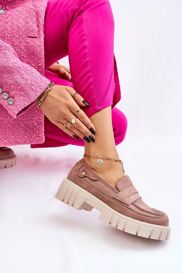 PS1 PS1 Дамски велурени обувки светлокафяв Fiorell