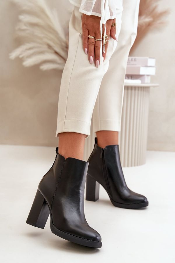 PS1 PS1 Изолирани дамски боти на ток Еко кожа Черен Teresine