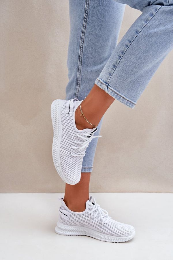 PS1 PS1 Мрежести Слип Он Спортни Обувки За Жени Бели Harice