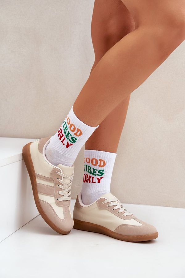 PS1 PS1 Ниски Дамски Кецове От Еко Кожа Бежови Nonalorin