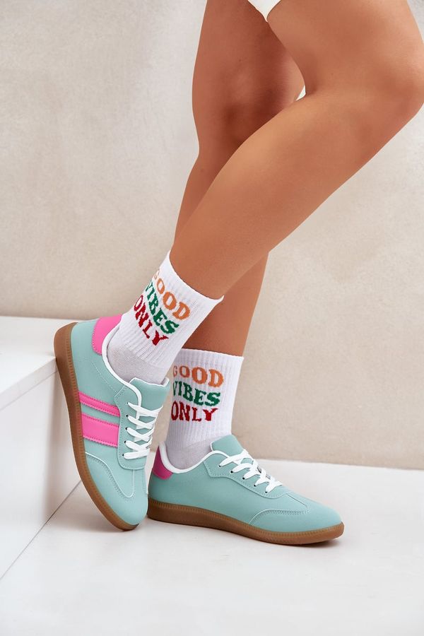 PS1 PS1 Ниски дамски маратонки от еко кожа мента Nonalorin