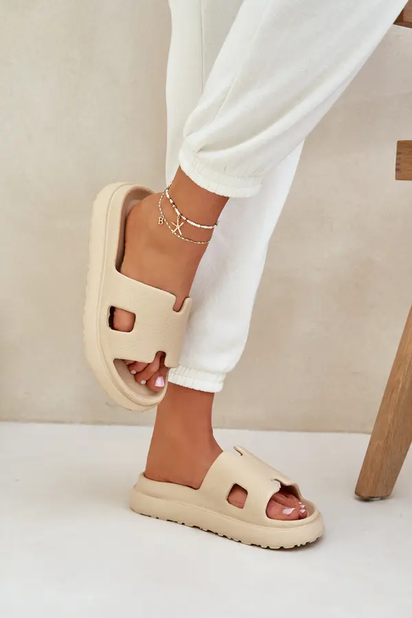 Boto PS1 Пяна Чехли С Изрязвания Бежови Neladith