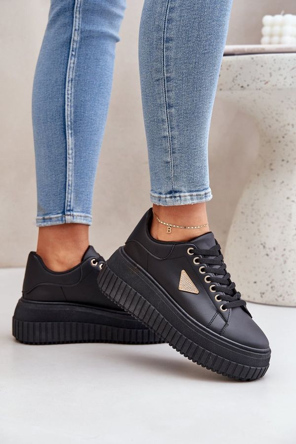 PS1 PS1 Стилни маратонки на масивна платформа черни Vallexia