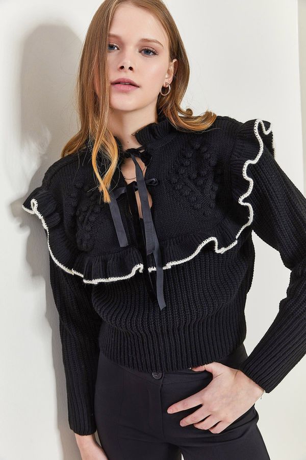 Bianco Lucci Пуловер Bianco Lucci - Schwarz - Редовна форма