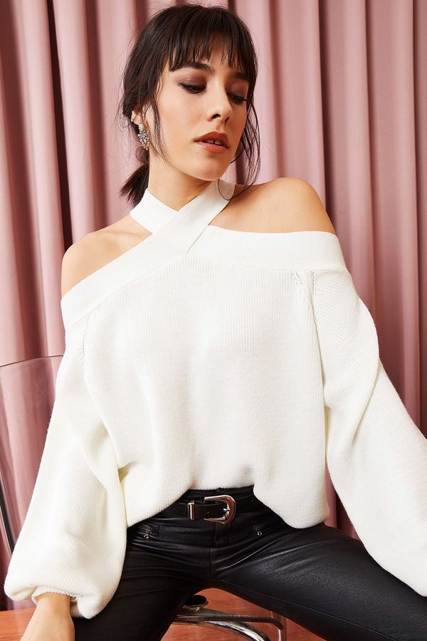 Olalook Пуловер Olalook - Екрю - Оверсайз