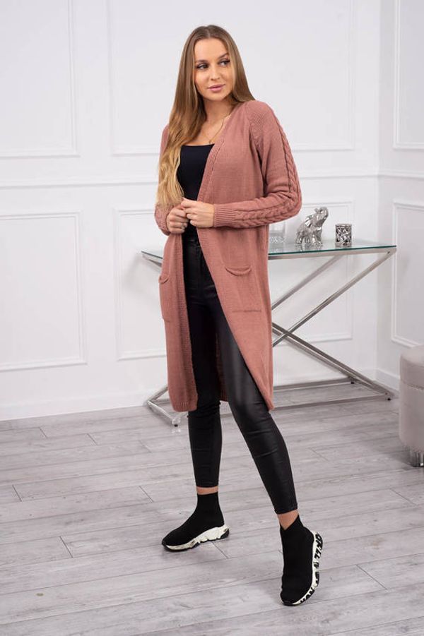 Kesi Пуловер с джобове тъмно розов