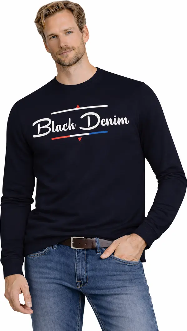 JUMPER Пуловер с качулка - Мъжки, тъмносин