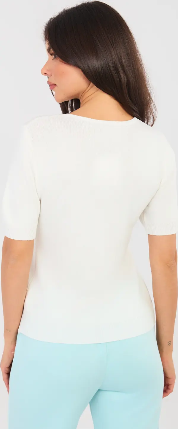 Factory Price Пуловер с къс ръкав в екрю