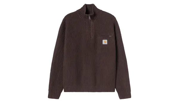 Carhartt Wip Пуловер с половин цип Carhartt WIP Detroit, кафяв