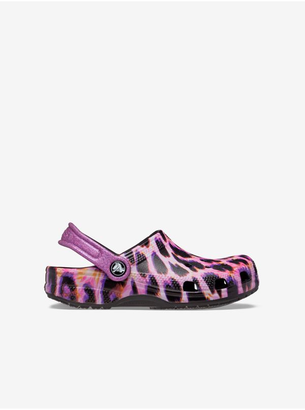 Crocs Purple Girls' Slippers with Animal Pattern Crocs - Girls
