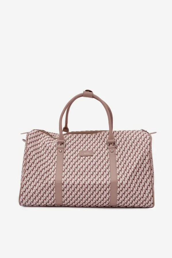 FLORA & CO Пътна чанта Flora&amp;Co с шарки, бежова