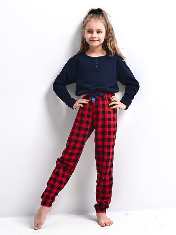 Sensis Pyjamas Sensis Bonnie Kids Girls length Christmas 110-128 navy blue 059