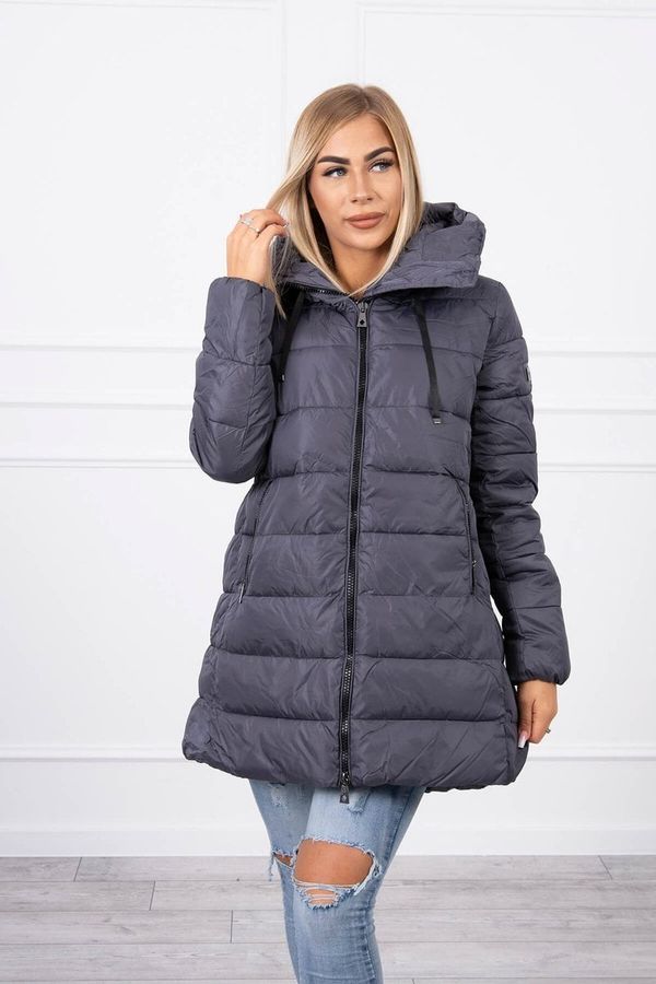 marka niezdefiniowana Quilted winter jacket FIFI Cindy gray