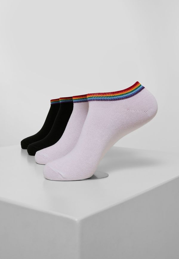Urban Classics Accessoires Rainbow Socks No Show 4-Pack black/white