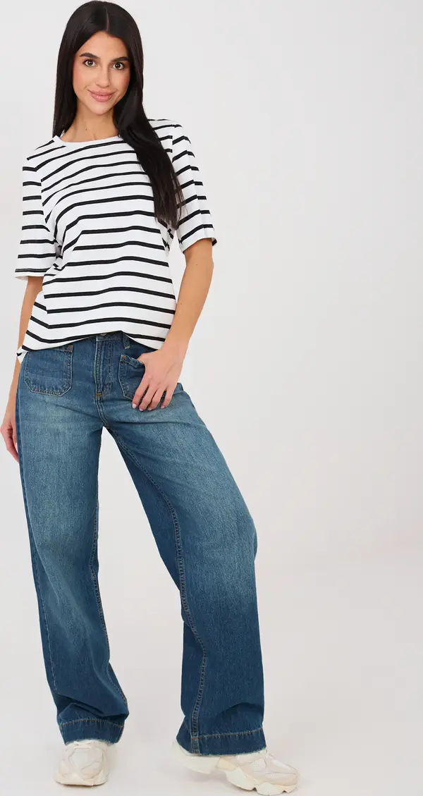 RUE PARIS Раирана тениска и дънки