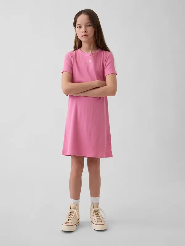GAP Ребрена рокля за момичета GAP с лого
