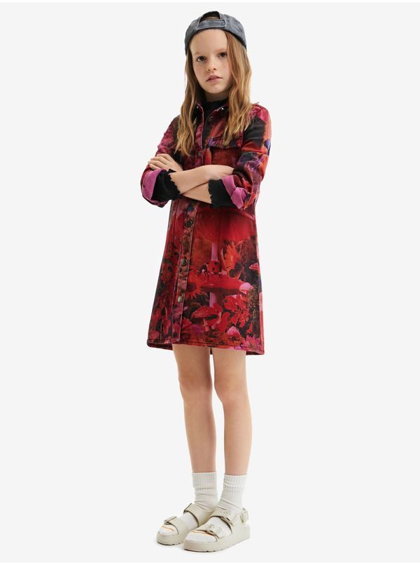 DESIGUAL Red Girls' Shirt Dress Desigual Alonso - Girls