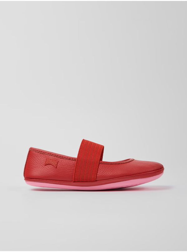 Camper Red girly leather ballerinas Camper - Girls