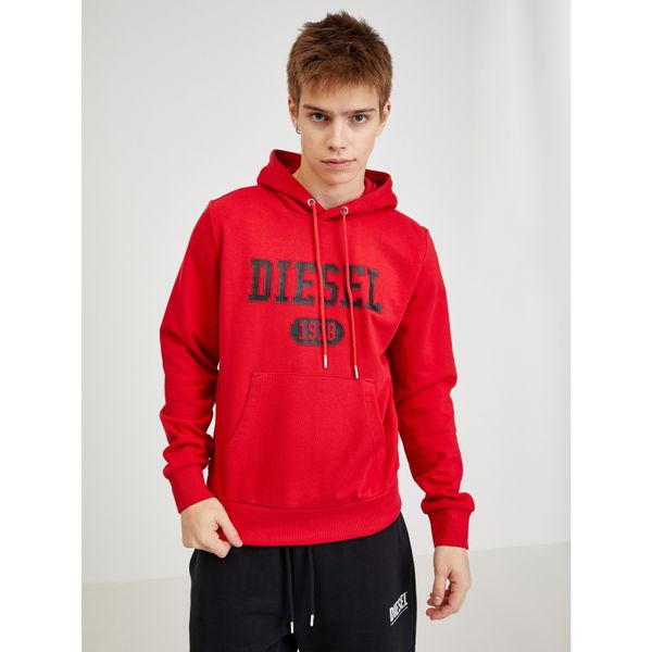 Diesel Red Mens Hoodie Diesel - Men
