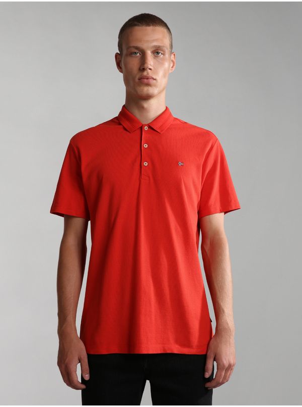 Napapijri Red Men's Polo T-Shirt NAPAPIJRI - Men's