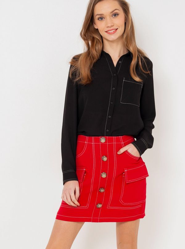 CAMAIEU Red Skirt with CamAIEU Pockets - Women