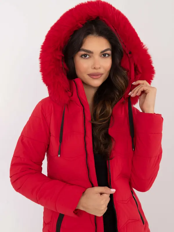 Factory Price Red transitional jacket with detachable hood