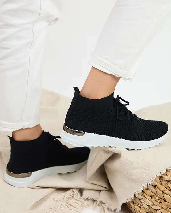 Resti Resti Bamggy Women's Black Fabric Sports Shoes - Footwear